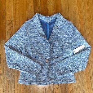 Haute Monde Textured Blue Women's Blazer